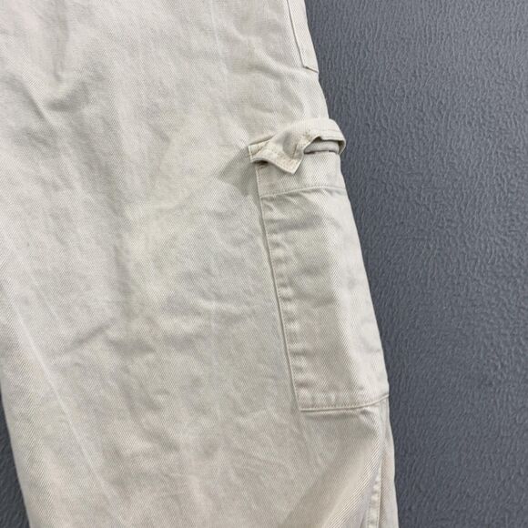 YFB Young Fabulous & Broke Cargo Pants Womens Large Beige Elastic Waist Utility - Picture 15 of 16